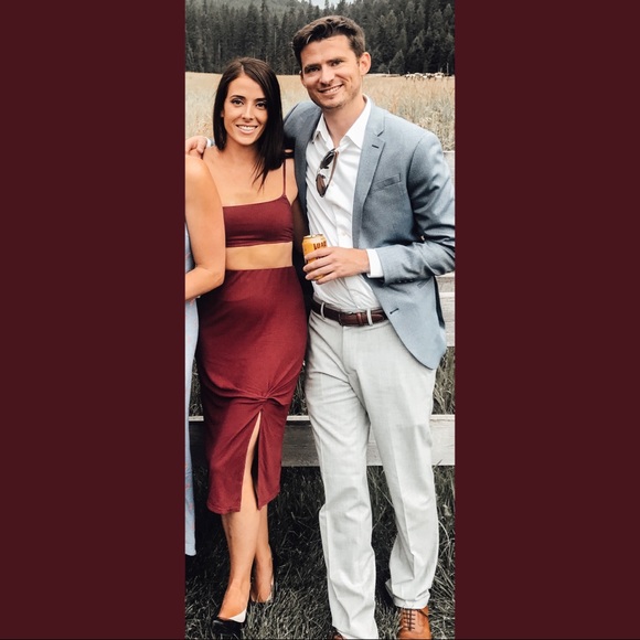 Free People Golden Hour Burgundy Skirt Set - Picture 3 of 13